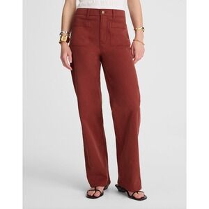 MADEWELL Emmett Wide-Leg Patch Pocket Pants in Antique Rose NS289